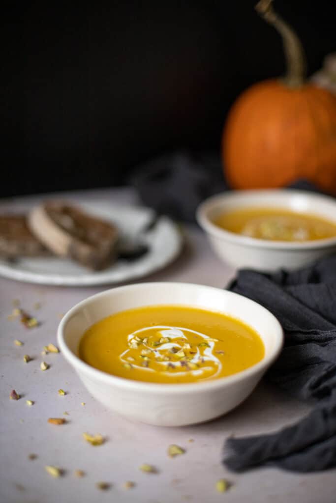 Bowl of Creamy Pumpkin Soup